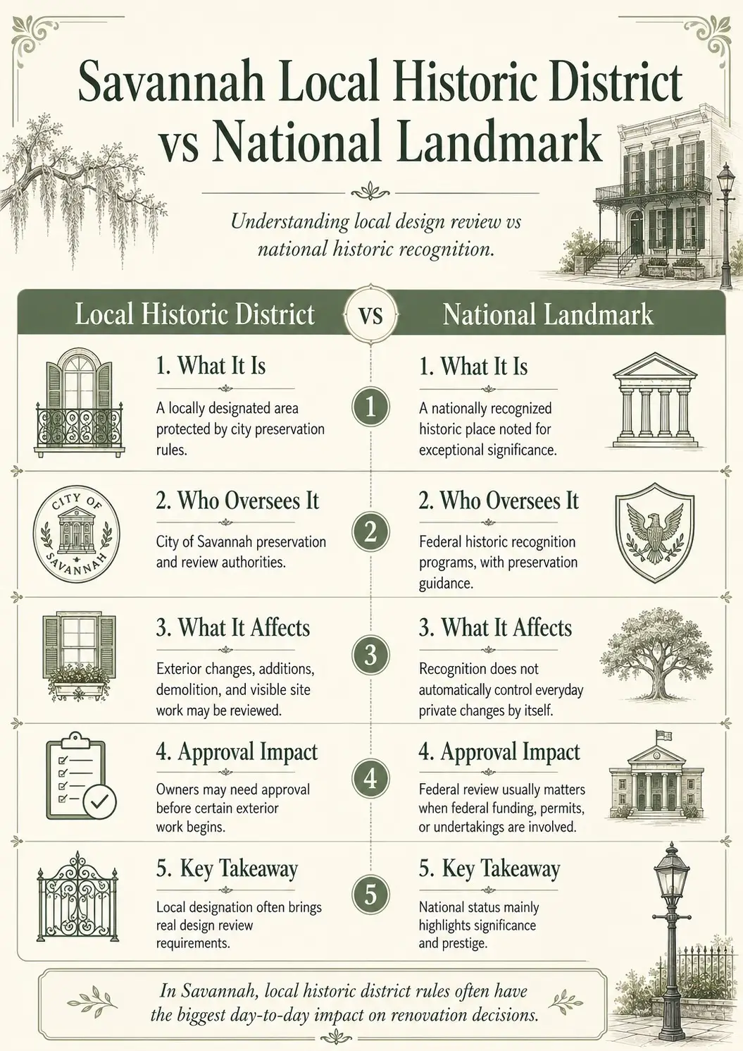 comparing Savannah Local Historic District and National Historic Landmark District boundaries