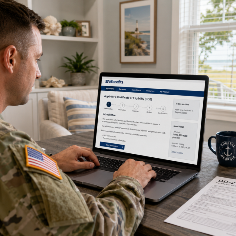 VA COE for Coastal GA Buyers: Step-by-Step Walkthrough