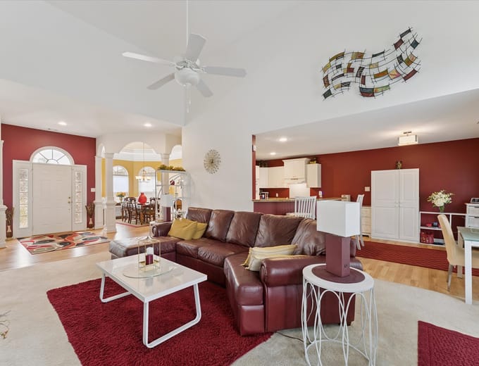 Bright interior living space inside a Pooler-area home